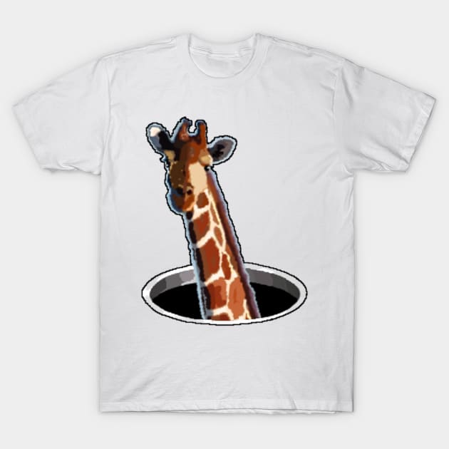 Giraffe hole T-Shirt by CleggEmporium